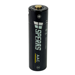 SPERAS AAC model AA size rechargeable lithium battery brand logo view