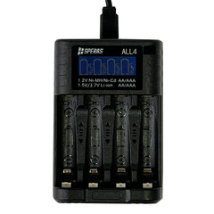 SPERAS ALL4 AA/AAA 1.2V/1.5V LCD Charger