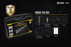 SPERAS TH4 predator light packaging box contents and accessories including equipment mount
