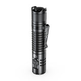 SPERAS EST rechargeable battery torch highlighting tactical U-shaped tailcap for secure operation