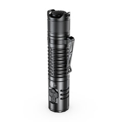 SPERAS EST rechargeable battery torch highlighting tactical U-shaped tailcap for secure operation