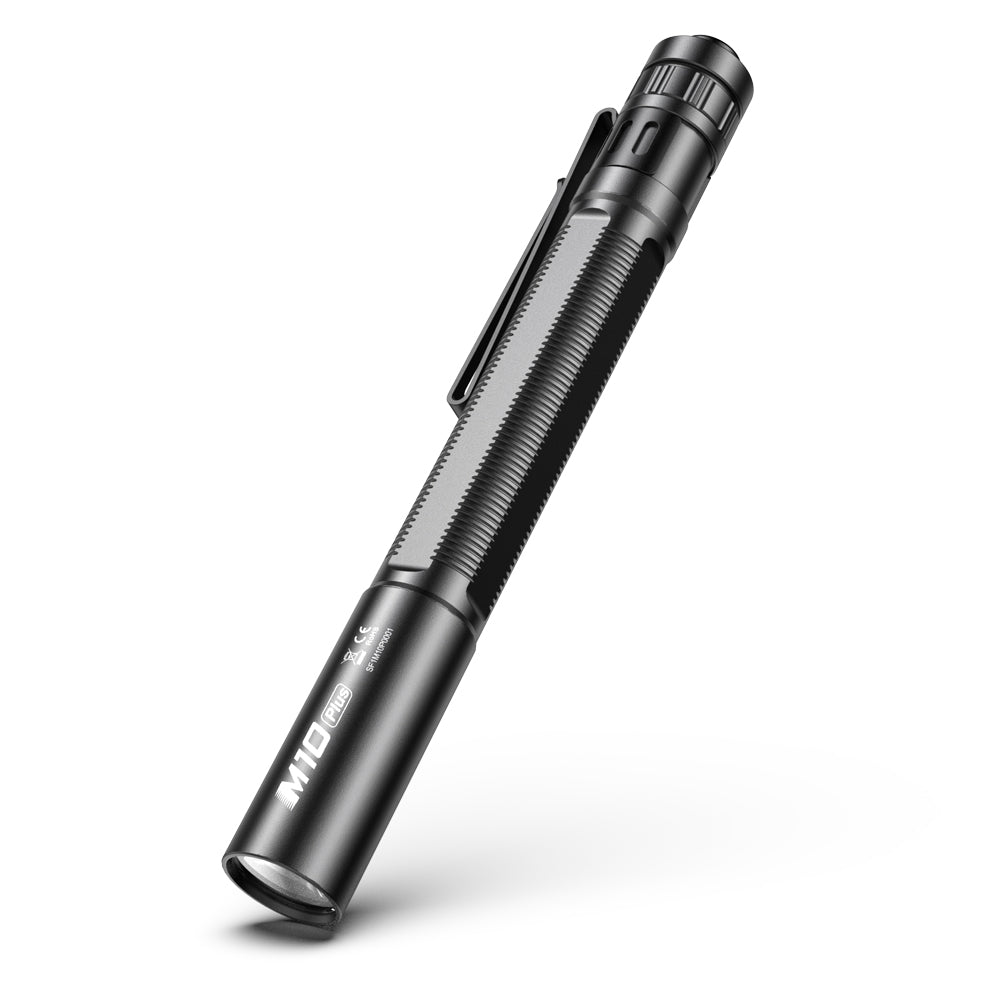 Side view of SPERAS M10 lightweight AAA everyday carry flashlight