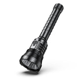 Close up of SPERAS P10R V2 flashlight head featuring 3 pieces of Luminus SST70 LEDs
