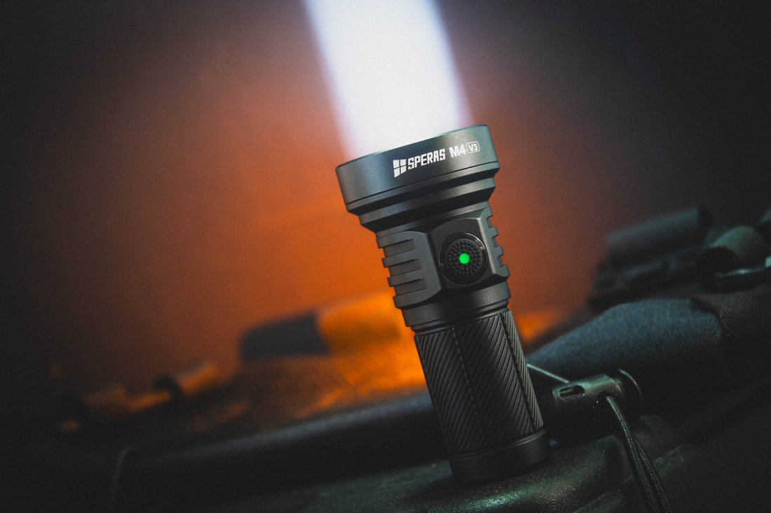 Compact EDC flashlight guide featuring the SPERAS M4 V3