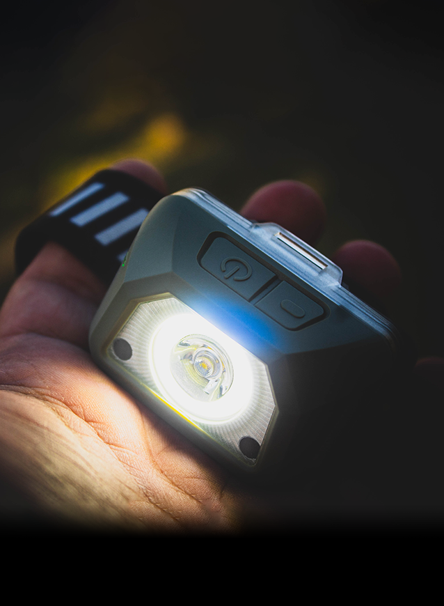SPERAS B9 600lm Ultralight Rechargeable Headlamp UV COB Red Light
