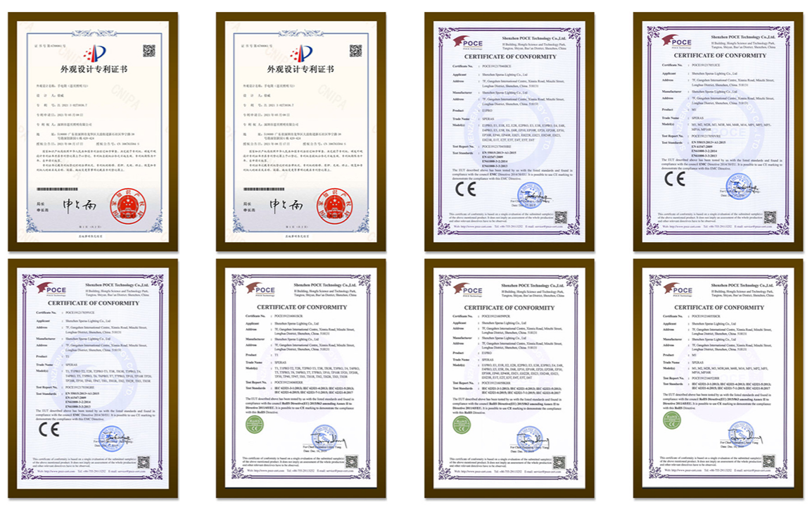 SPERAS Flashlight Design and Manufacturing Patent Certificate