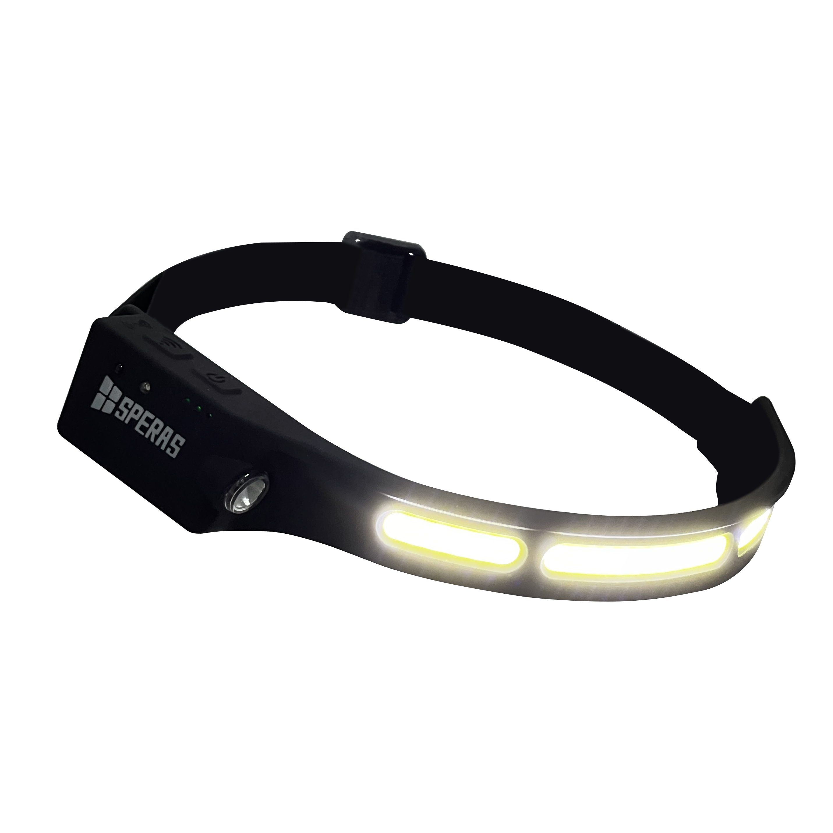 Adjustable silicone headband of the 82g ultralight SPERAS B47L-1 running headlamp