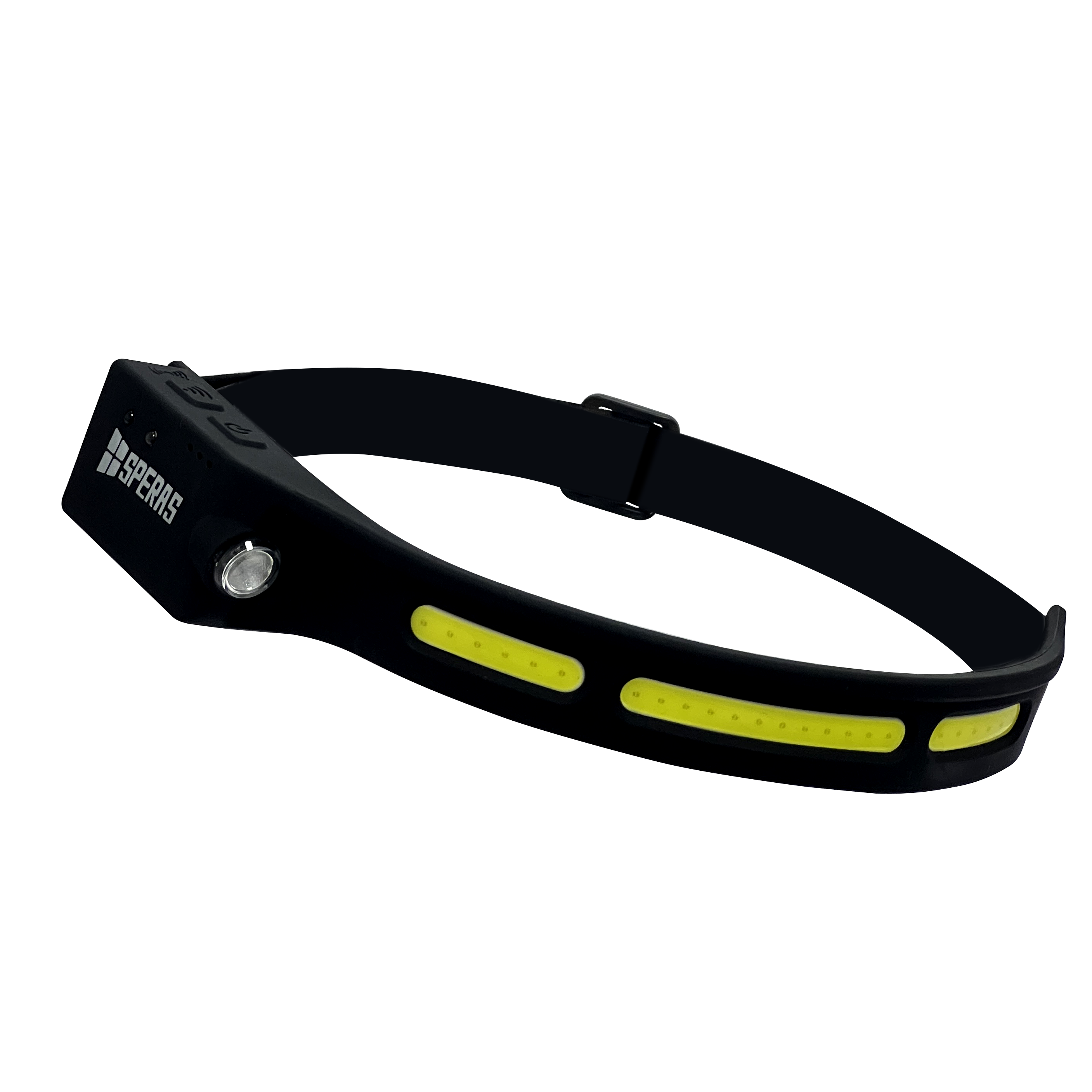 SPERAS B47L-1 wide-angle headlamp illuminating the 230-degree pure white COB floodlight