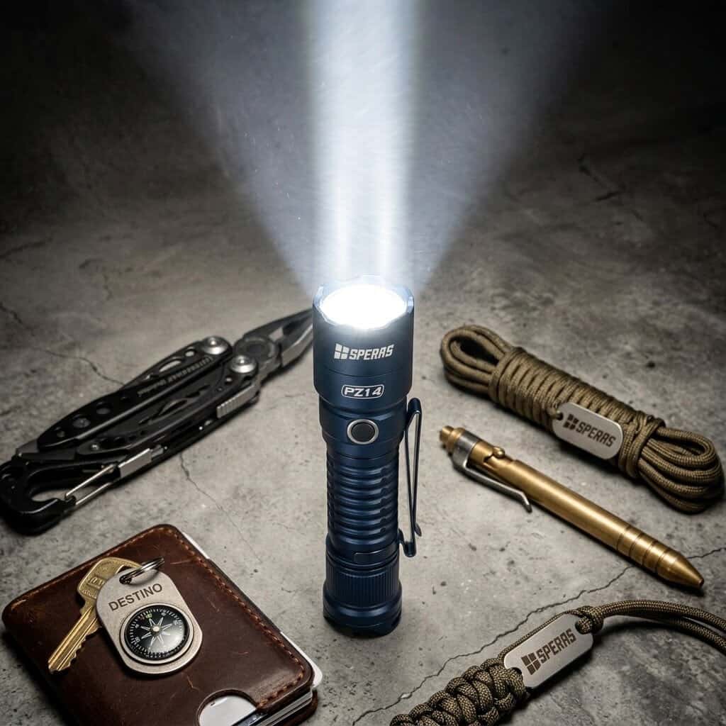 SPERAS PZ14 Tactical Hunting Flashlight: Powerful and Long-Lasting Beam