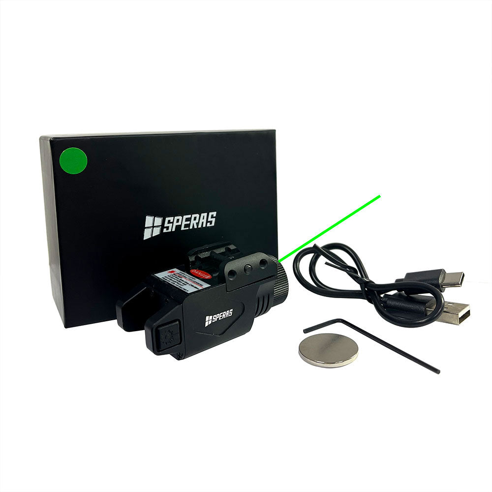 SPERAS WL20-GL 500LM USB-C Rechargeabl Pistol Light with Green Laser