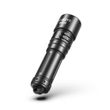 Bludive BD10 1200lm scuba diving torch angled view showcasing the reliable mechanical rotary switch