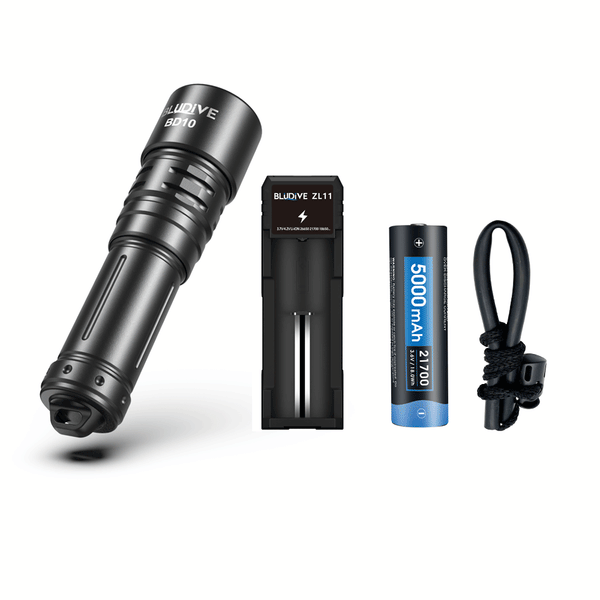 BLUDIVE BD10 1200lm 150m Waterproof Mechanical Rotary Scuba Dive Light