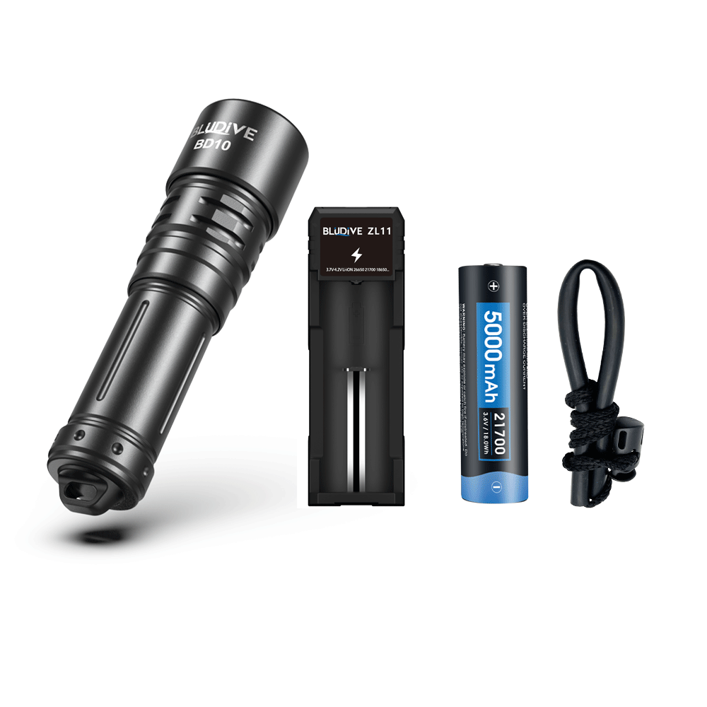 BLUDIVE BD10 Max 1200lm 150m Underwater Diving Flashlight With 2 Modes