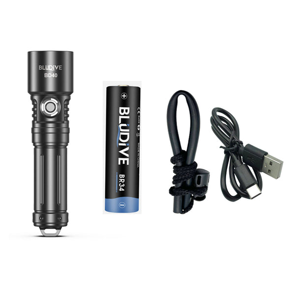 BLUDIVE BD40 1800lm 150m Waterproof Scuba Dive Flashlight