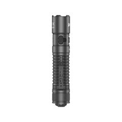 Side profile of the SPERAS EST UV rechargeable flashlight displaying the USB-C port cover and pocket clip
