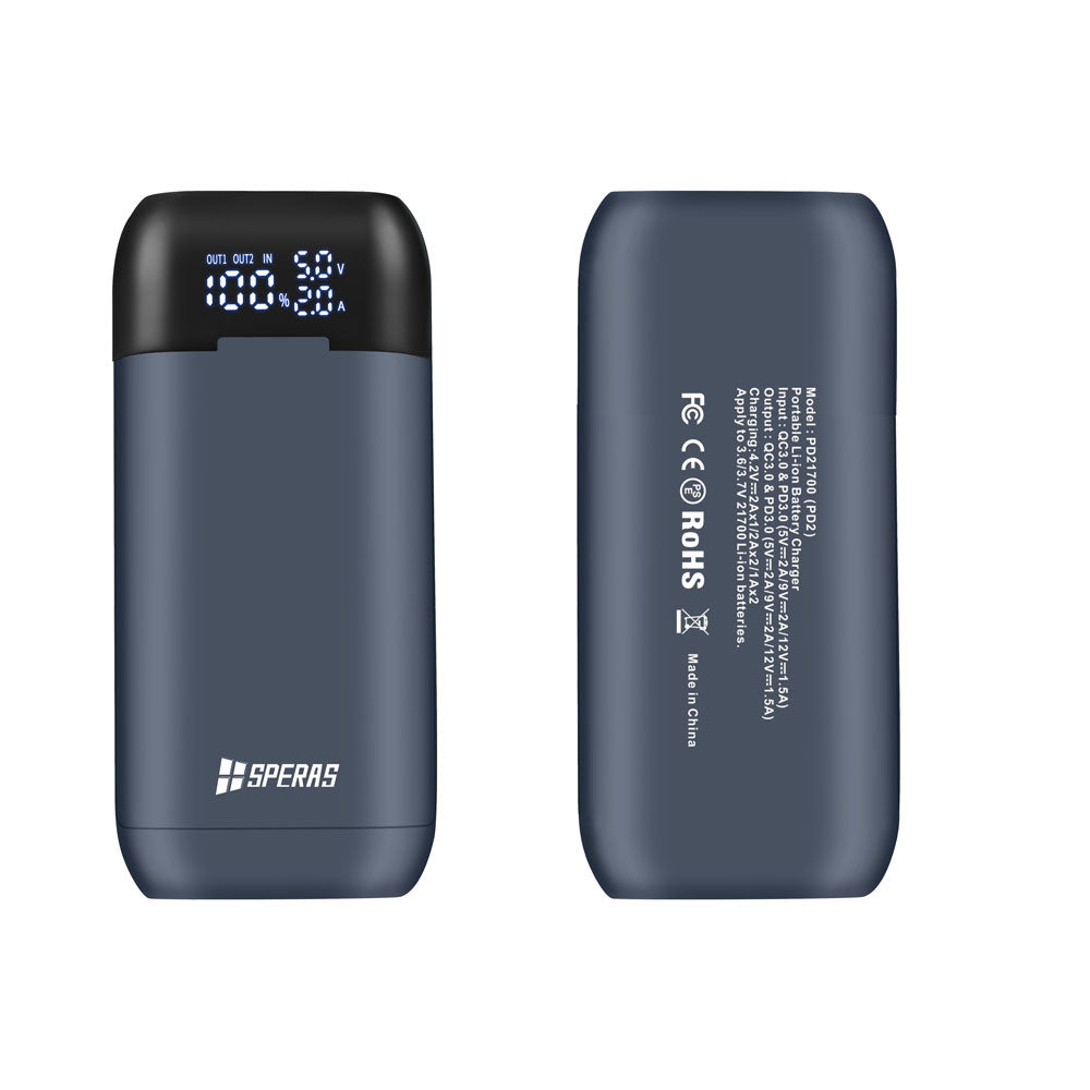 SPERAS PD2170 Power Bank Charger 21700 18650 Charger