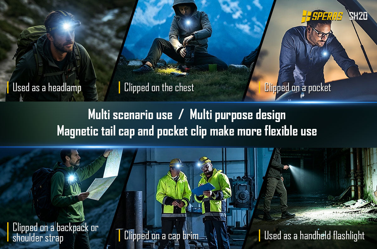 Industrial mechanic using SPERAS SH20 magnetic tail cap for hands-free maintenance