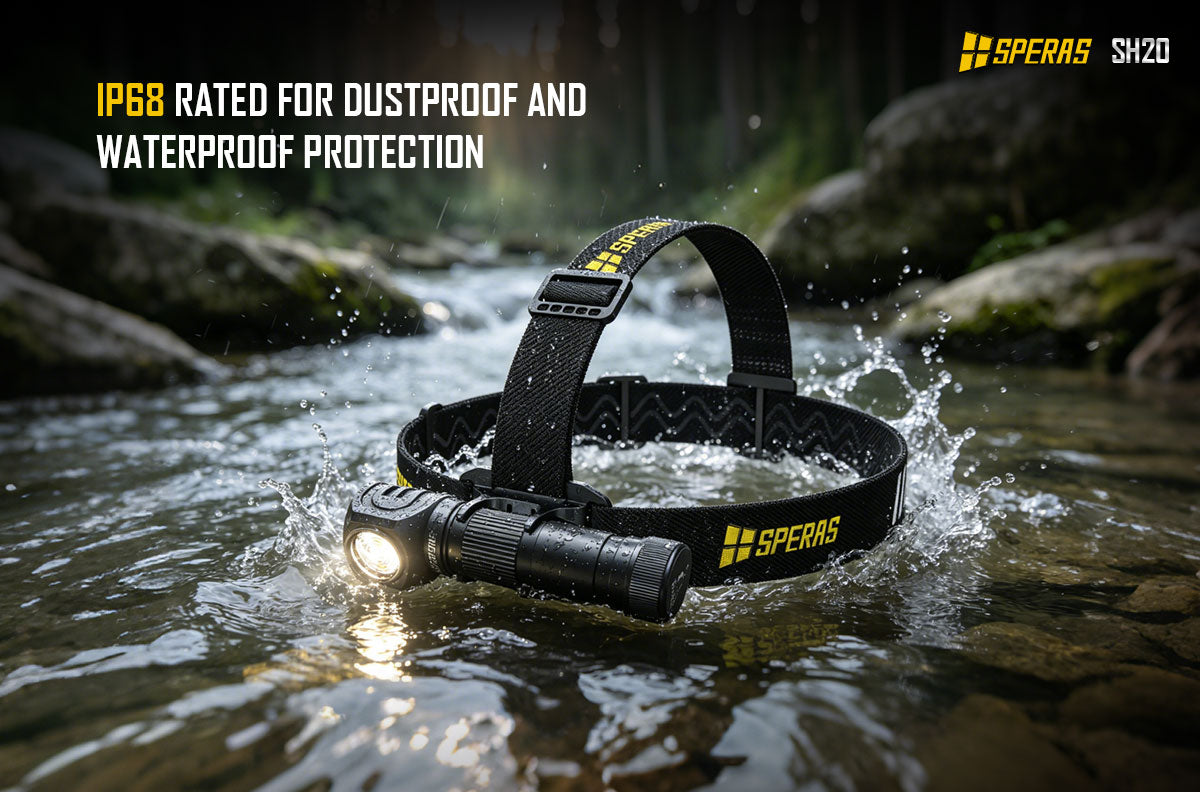 SPERAS SH20 IP68 waterproof rating and 1.5m impact resistant body for rugged environments