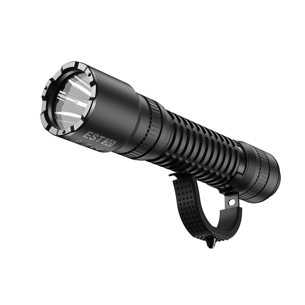 SPERAS EST30 2600lm tactical duty flashlight equipped with grip ring and emergency glass breaker