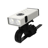White SPERAS U3 700lm EDC flashlight attached to the quick-release bike mount"
