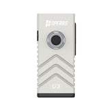 Front view of SPERAS U3 Grey showing the adaptive RGB and Red side lighting panel