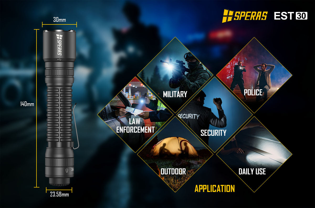 SPERAS EST30 versatile applications for law enforcement patrol and professional duty