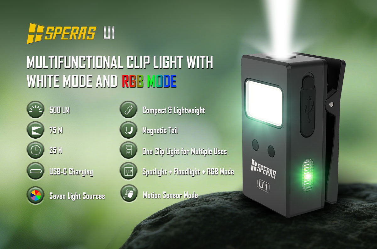 SPERAS U1 Multi-Function Clip Light