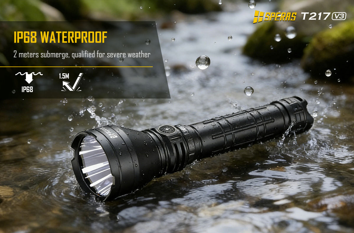 IP68 waterproof rating of SPERAS T217 V3 long range search light