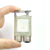 Hand holding the ultra-compact SPERAS V2 550lm EDC pocket flashlight