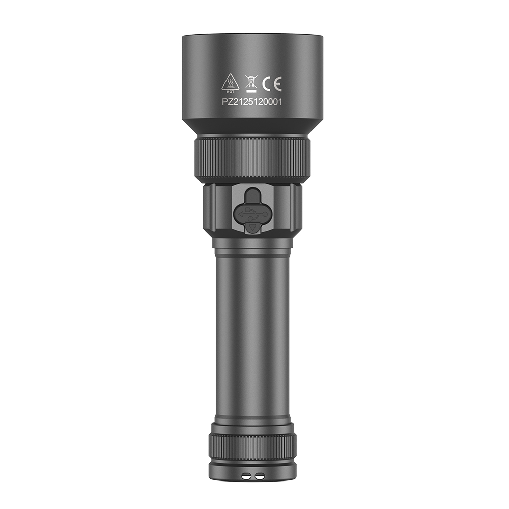 "SPERAS PZ21 hunting flashlight with built-in universal USB-C charging port