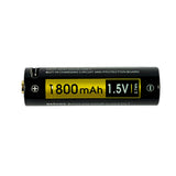 SPERAS AAC 1.5V 1800mAh rechargeable lithium AA battery front view