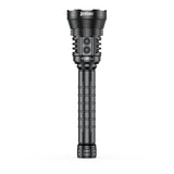 Front profile of SPERAS P10R V2 heavy duty LED flashlight showing intuitive multi-function dual buttons