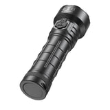 SPERAS P4 rechargeable flashlight showing flat tail cap design for stable standing