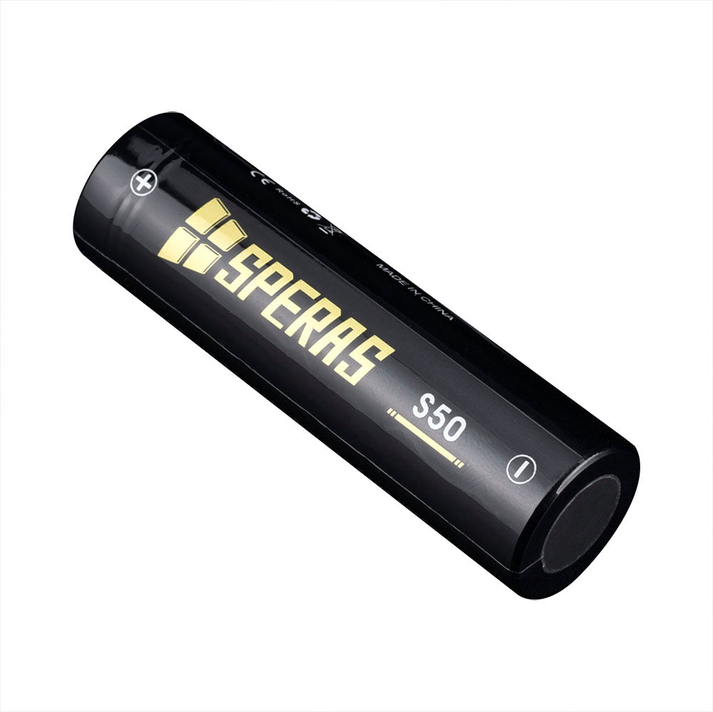 SPERAS S50 protected 21700 cell for tactical and search flashlights